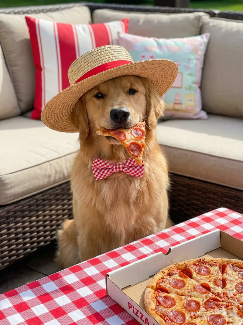 Transform the pet in [YOUR PET IMAGE] into a playful, stylis…