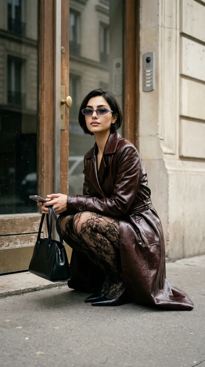 High-fashion street editorial portrait reconstructed with ST…
