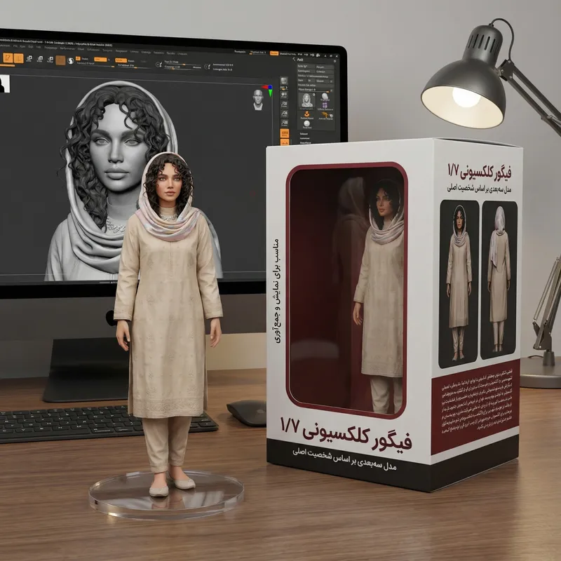 Create an ultra-realistic 1/7 scale commercialized figure of…