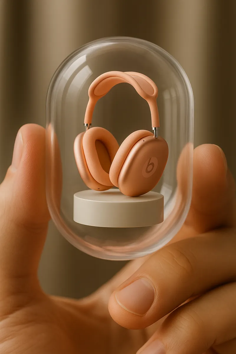 A close-up shot of a pair of [ product name ] in a minimalis…