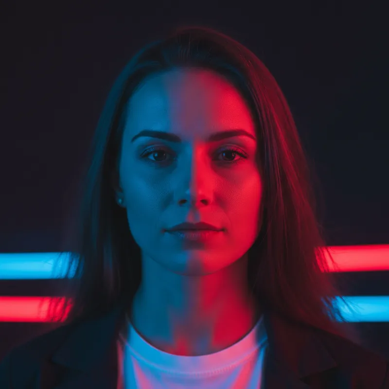 A hyper-realistic close-up portrait of me shot in a dramatic…